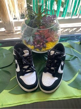 Nike Kids Black and White Low-Top Sneakers
